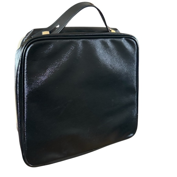 Lancome Black Cosmetic Bag with Gold Zipper and Textured Finish - Picture 5 of 9